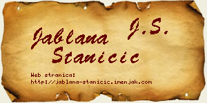 Jablana Staničić vizit kartica
